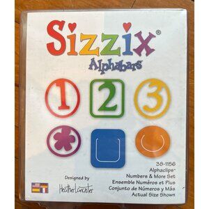 Lightly Used Sizzix Alphabars Alphaclips Numbers & More Set 38-1156